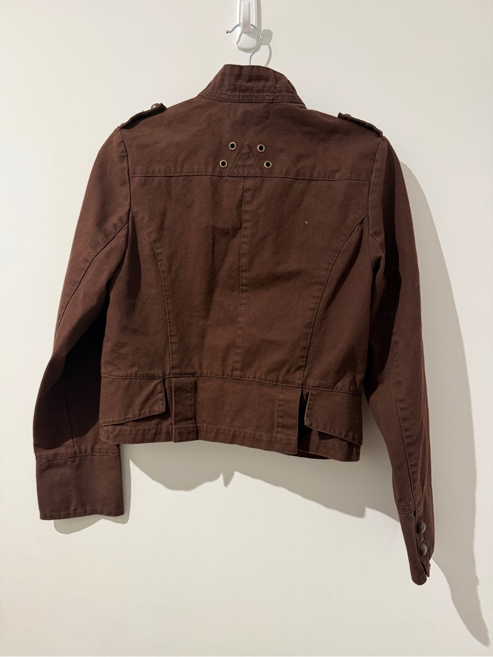 Atmosphere Brown Military-Style Buttoned Jacket - Picture 4 of 5